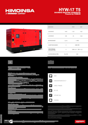 Generatori diesel HIMOINSA HYW-17 T5
