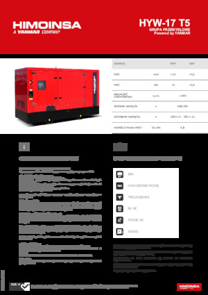 Generatori diesel HIMOINSA HYW-17 T5