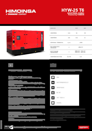 Generatori diesel HIMOINSA HYW-25 T6 