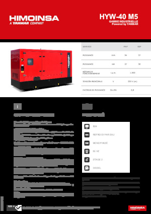 Generatori diesel HIMOINSA HYW-40 M5