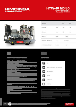 Generatori diesel HIMOINSA HYW-40 M5 S5