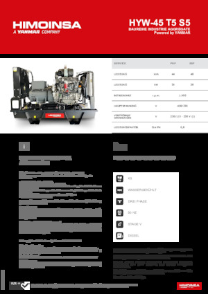Generatori diesel HIMOINSA HYW-45 T5 S5
