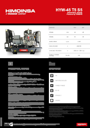 Generatori diesel HIMOINSA HYW-45 T5 S5