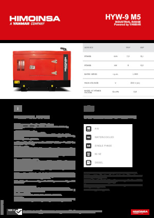 Generatori diesel HIMOINSA HYW-9 M5