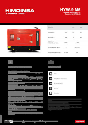 Generatori diesel HIMOINSA HYW-9 M5