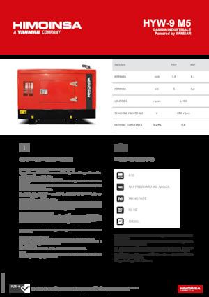 Generatori diesel HIMOINSA HYW-9 M5