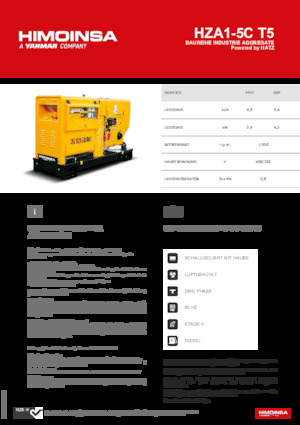 Generatori diesel HIMOINSA HZA1-5C T5