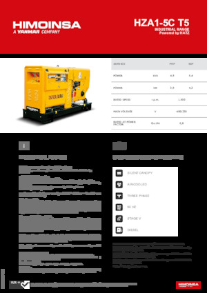 Generatori diesel HIMOINSA HZA1-5C T5