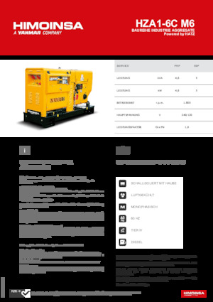 Generatori diesel HIMOINSA HZA1-6C M6