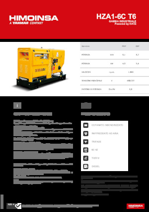 Generatori diesel HIMOINSA HZA1-6C T6