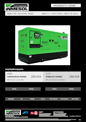 Generatori diesel INMESOL II-255