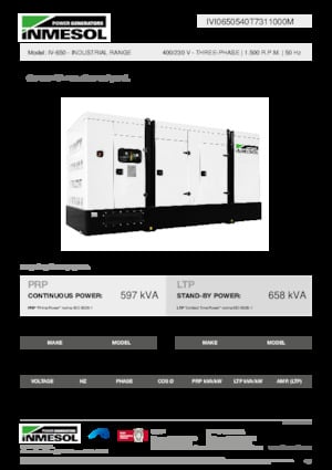 Generatori diesel INMESOL IV-650