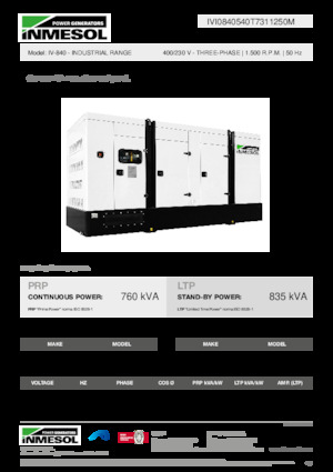 Generatori diesel INMESOL IV-840