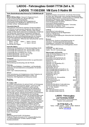 Veicoli comunali multiuso diesel Ladog T 1150/2300 T3