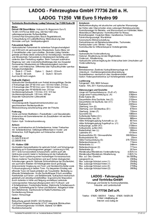 Veicoli comunali multiuso diesel Ladog T 1250