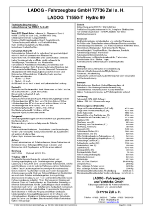 Veicoli comunali multiuso diesel Ladog T 1550 G TransFlex