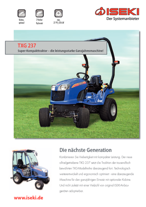 Trattori per uso municipale Iseki TXG 237