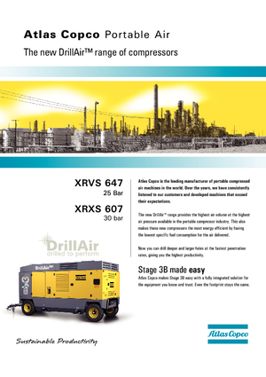 Compressori Protatili - Diesel, Elettrici, Benzina Atlas Copco XRXS 607 CD
