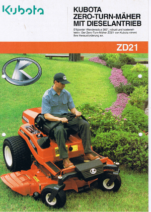 Veicoli comunali multiuso diesel Kubota ZD 21