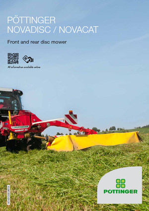 Falciatrici a dischi frontale disco con condizionatore Pöttinger NovaCat 351 Alpha Motion ED