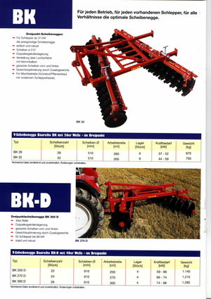 Erpici a dischi-gancio Brix BK 250 D