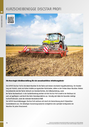 Erpici a dischi-gancio Saphir DiscStar 305 Profi