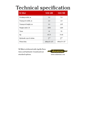 Erpici a dischi-gancio Väderstad NZ Mounted 500