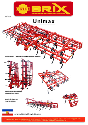 Erpici a dischi-gancio Brix Unimax 500 H