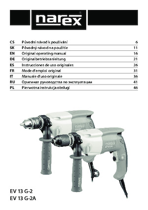 Trapani e avvitatori Narex EV 13 G-2A