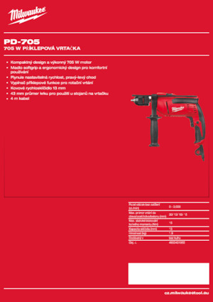 Trapani e avvitatori Milwaukee PD-705