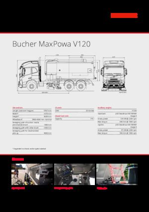Autocarri spazzatrici duali Bucher-Schörling MaxPowa V120