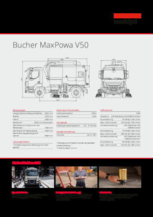 Autocarri spazzatrici duali Bucher-Schörling MaxPowa V50m