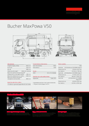 Autocarri spazzatrici duali Bucher-Schörling MaxPowa V50m