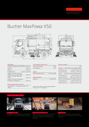 Autocarri spazzatrici duali Bucher-Schörling MaxPowa V50m
