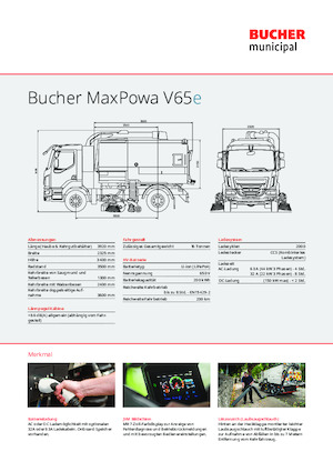 Autocarri spazzatrici duali Bucher-Schörling MaxPowa V65e