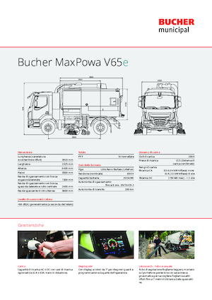 Autocarri spazzatrici duali Bucher-Schörling MaxPowa V65e