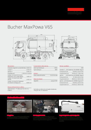 Autocarri spazzatrici duali Bucher-Schörling MaxPowa V65m