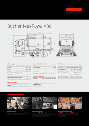 Autocarri spazzatrici duali Bucher-Schörling MaxPowa V80h