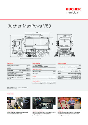 Autocarri spazzatrici duali Bucher-Schörling MaxPowa V80h