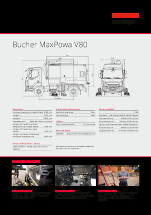 Autocarri spazzatrici duali Bucher-Schörling MaxPowa V80h