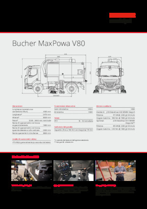 Autocarri spazzatrici duali Bucher-Schörling MaxPowa V80h