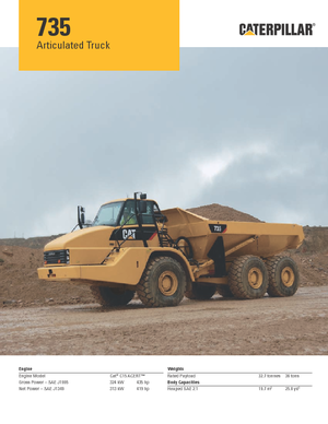 Dumperini articolati Caterpillar 735B