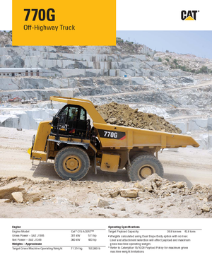 Dumper Rigidi Caterpillar 770G