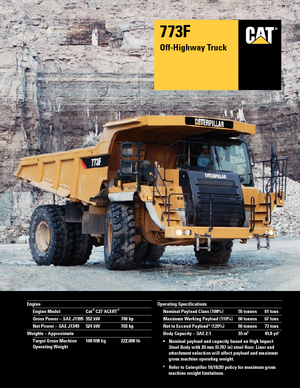 Dumper Rigidi Caterpillar 773F