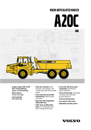 Dumperini articolati Volvo A20C 6x6