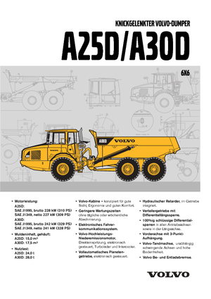 Dumperini articolati Volvo A30D 6x6