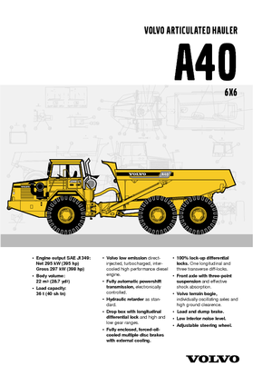 Dumperini articolati Volvo A40