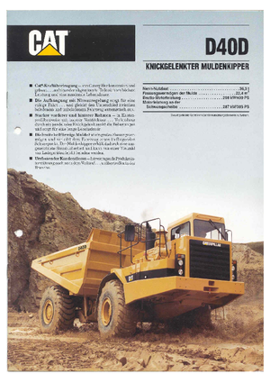 Dumperini articolati Caterpillar D 40 D