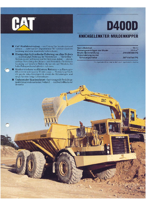 Dumperini articolati Caterpillar D 400 D