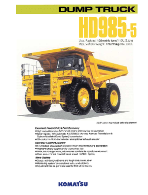 Dumper Rigidi Komatsu HD985-5